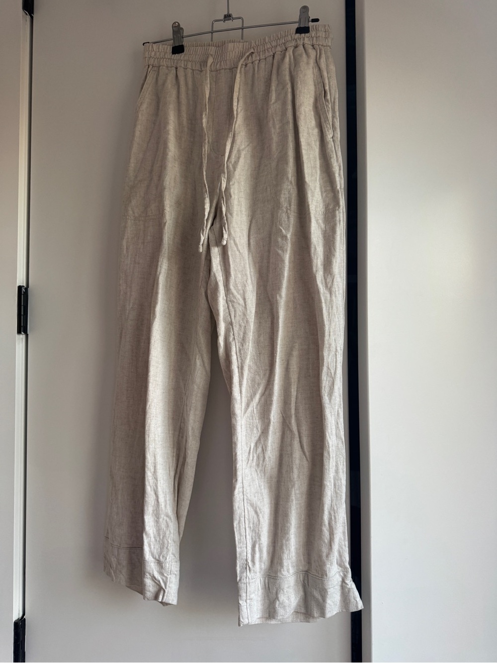 Banana Republic Linen Blend Drawstring Pants in Light Beige